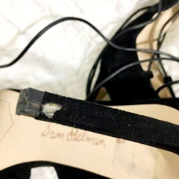 Sam Eldeman Helaine Lace Up Heels Size  8.5 - Picture 8 of 9